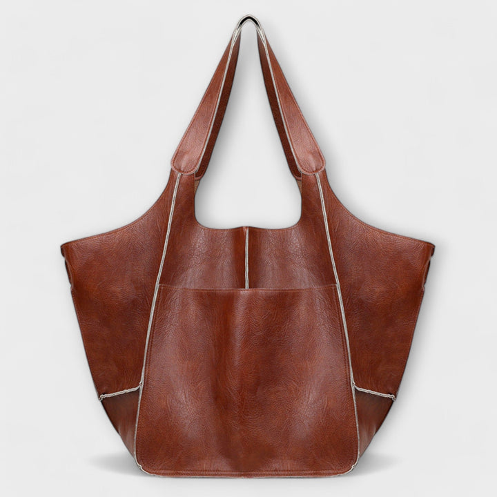 Hazel | Oversized Leather Weekender Bag