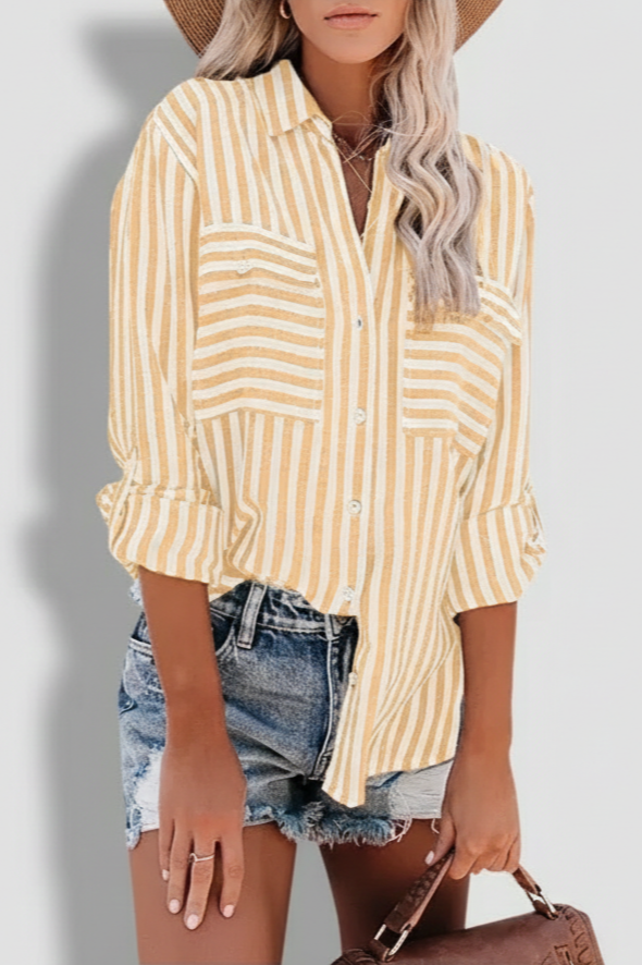 Clémence | Women’s Casual Chic Striped Blouse