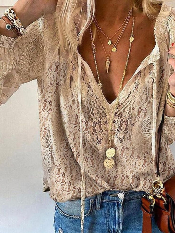 Sophia | Women Elegant Boho V Neck Blouse