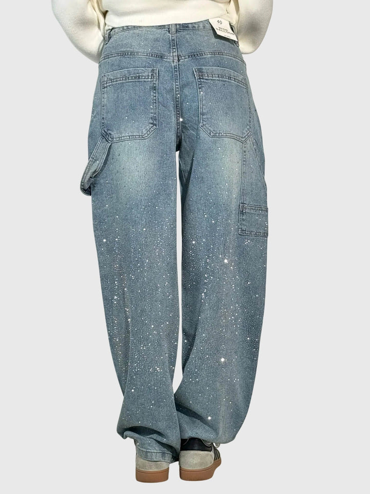 Clara | Women’s Sparkle Diamond Denim Pants
