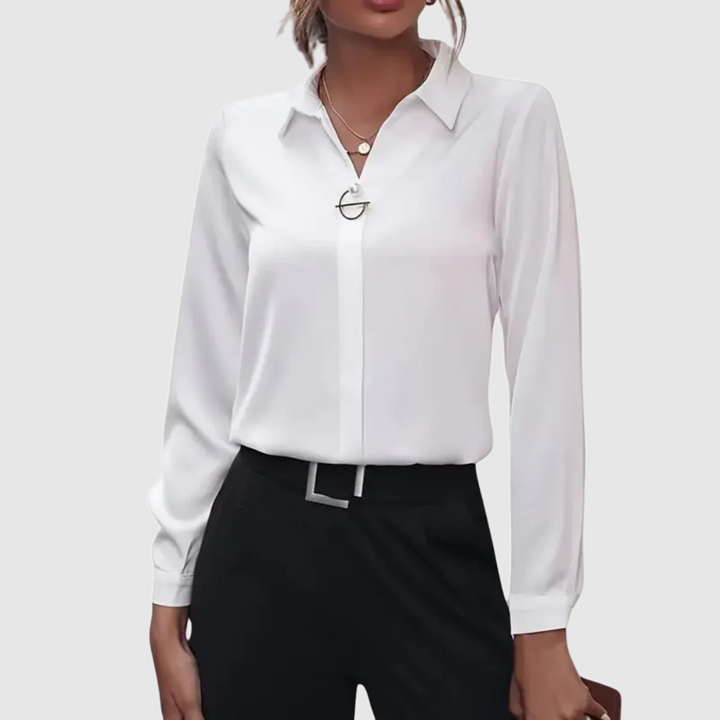 Otilia | Women's Collared Long Sleeve Blouse
