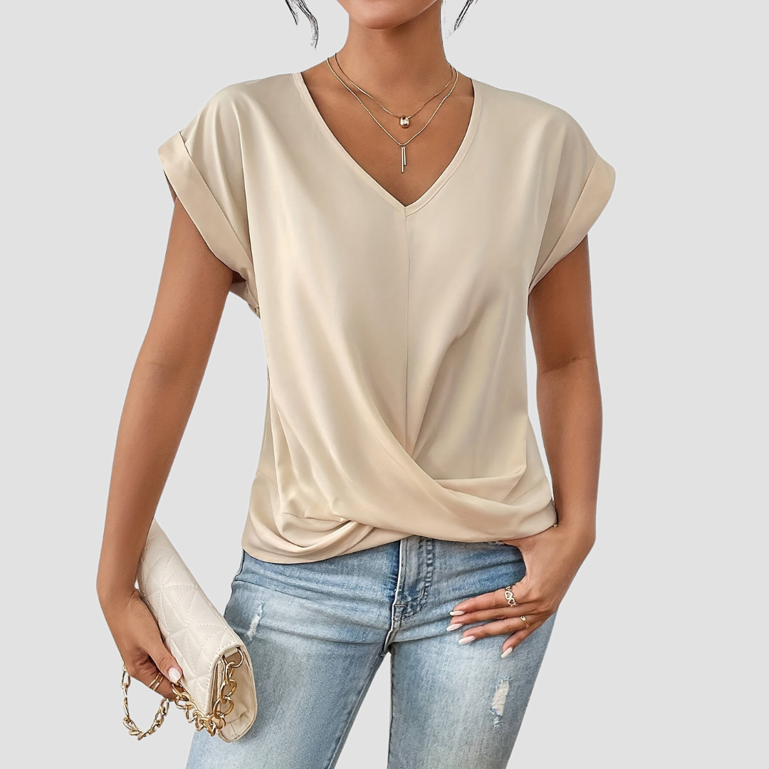 Sancia | Women’s Twist Front Short Sleeve Blouse