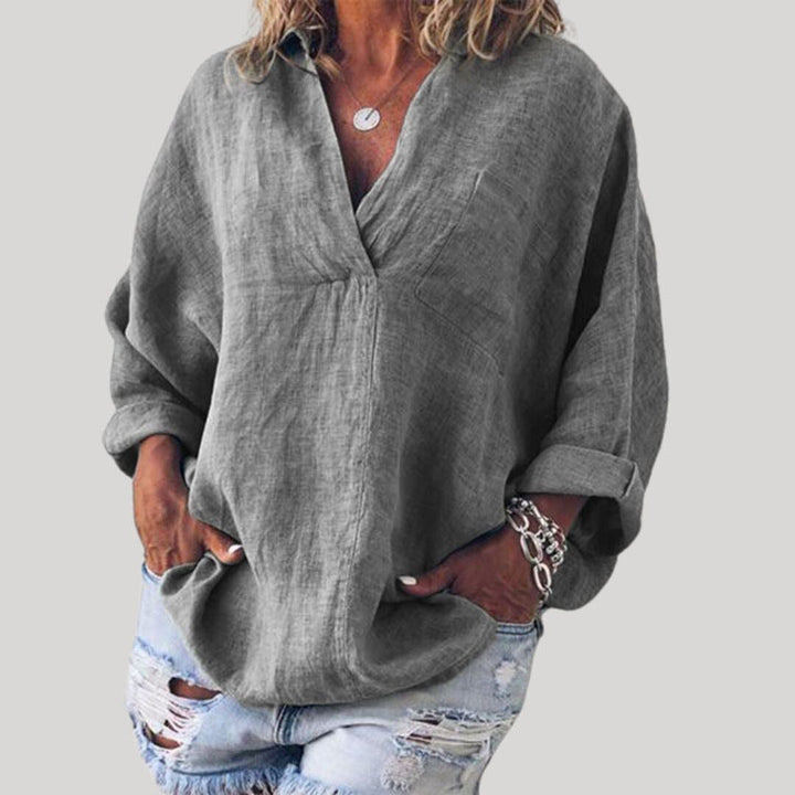 Solène | Women’s Linen Long Sleeve Blouse