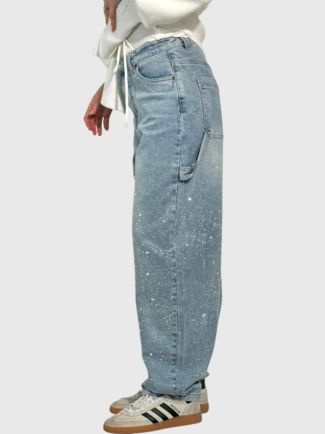 Clara | Women’s Sparkle Diamond Denim Pants