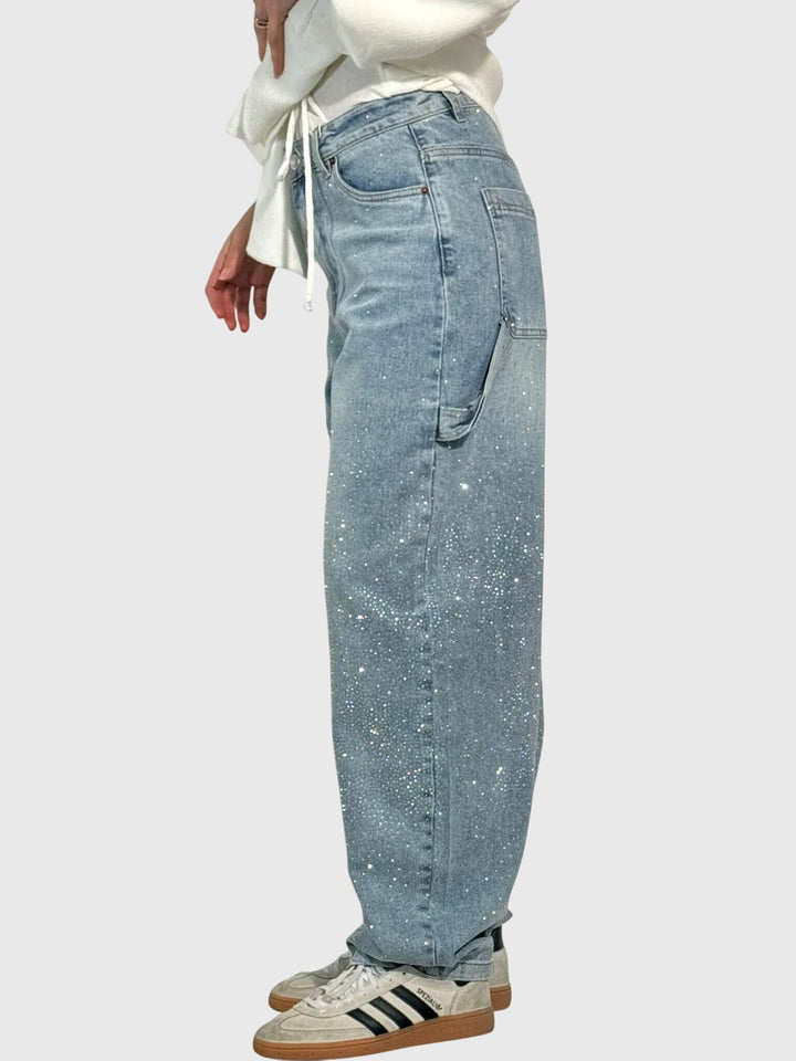 Clara | Women’s Sparkle Diamond Denim Pants