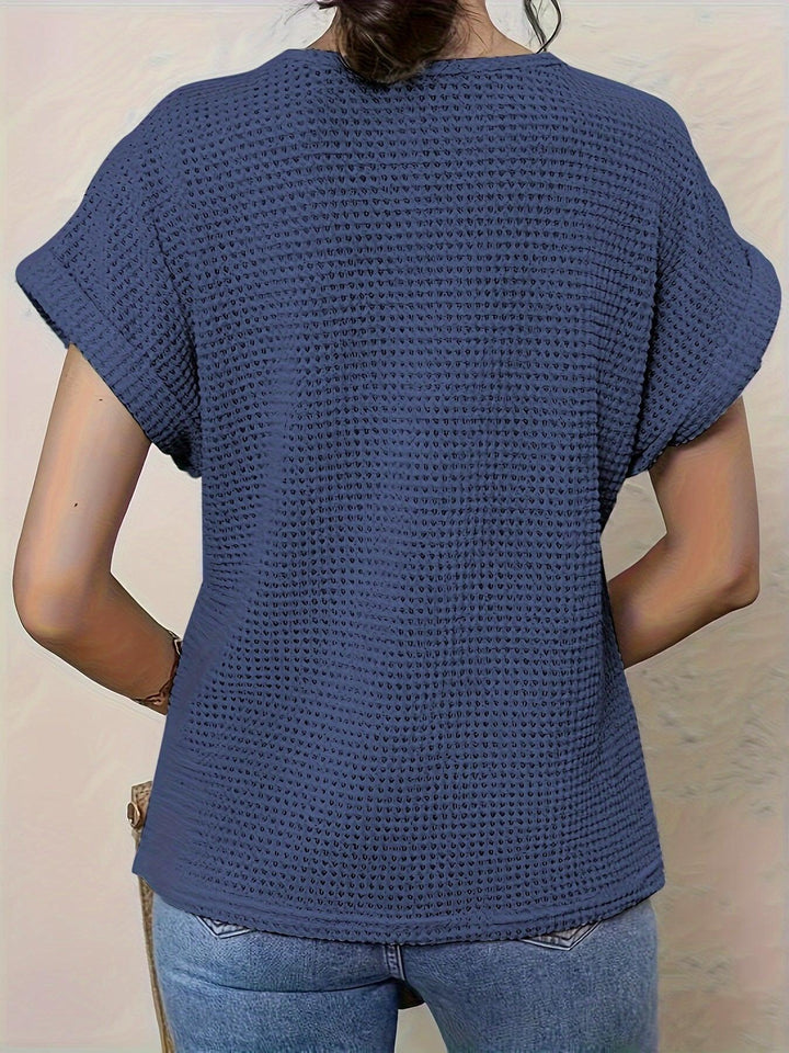 Svea | Women’s Crochet Knit Short Sleeve Top