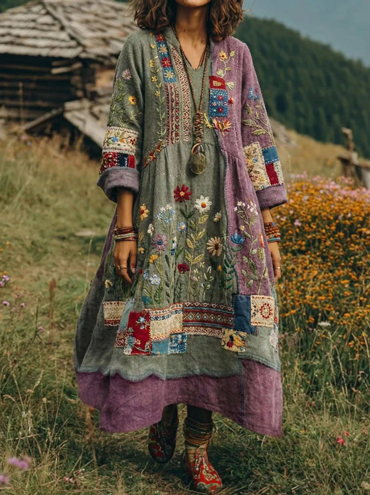 Lara - Elegant Floral Print Dress