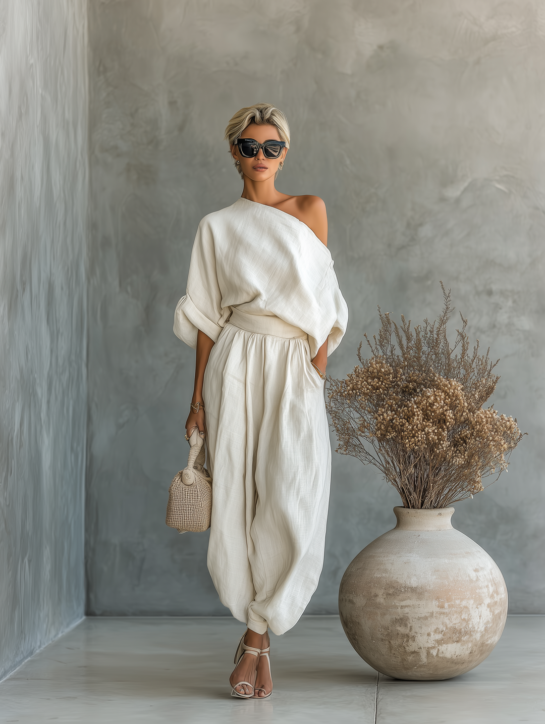 Eliza - Elegant Off-Shoulder Two-Piece Set