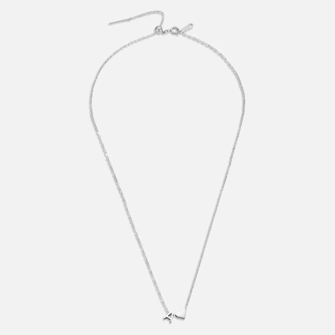 Forever Love & Letter Silver Necklace