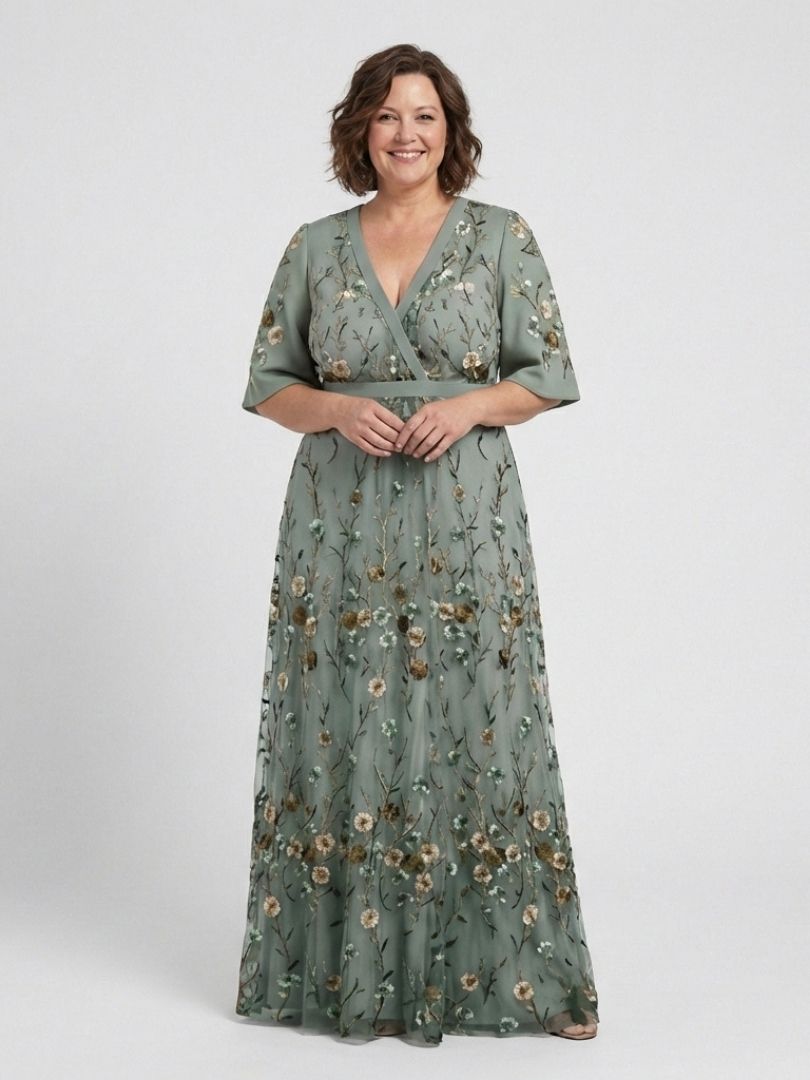 Diana - Floral V Neck Maxi Dress