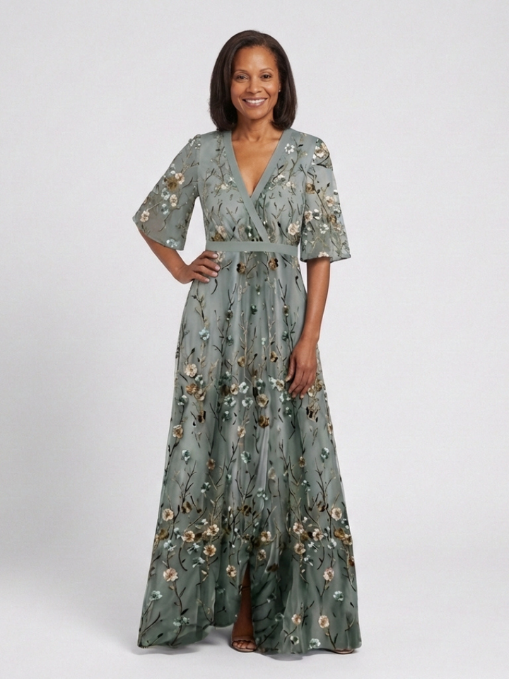 Diana - Floral V Neck Maxi Dress
