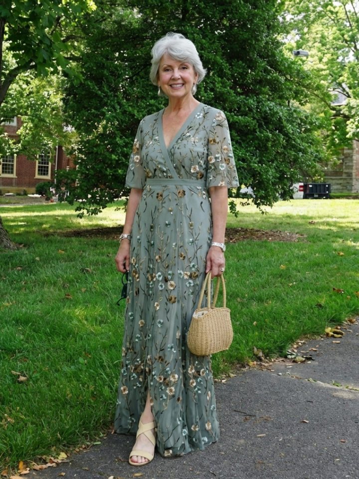Diana - Floral V Neck Maxi Dress