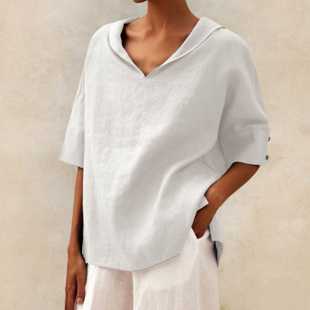 Soraya | Women’s Short Sleeve V Neck Blouse