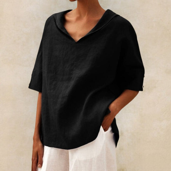 Soraya | Women’s Short Sleeve V Neck Blouse