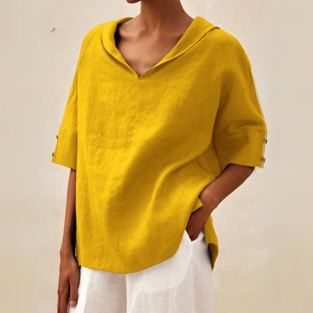 Soraya | Women’s Short Sleeve V Neck Blouse