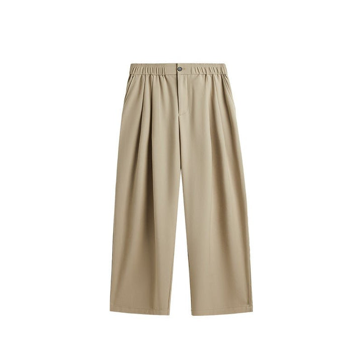 Theo | Men's Linen Wide Leg Drawstring Trousers Pleated