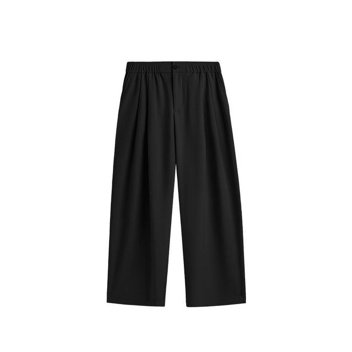Theo | Men's Linen Wide Leg Drawstring Trousers Pleated
