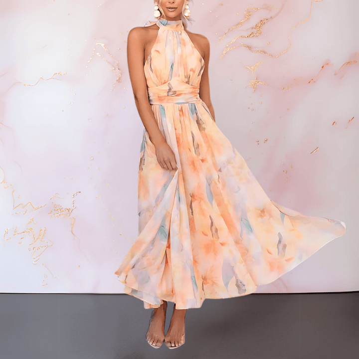 Maya - Elegant Spring Halterneck Dress