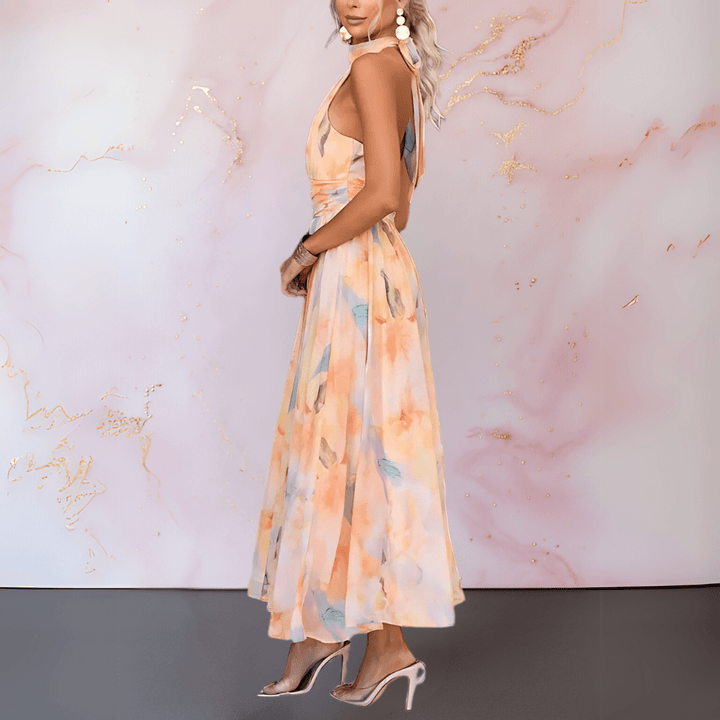 Maya - Elegant Spring Halterneck Dress