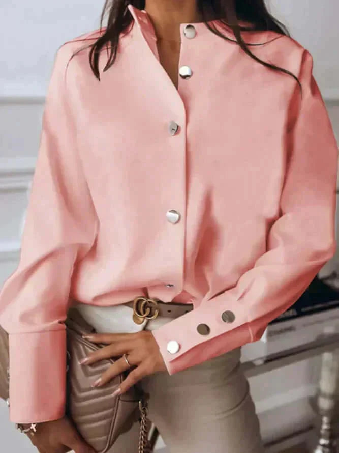 Danica | Women's High-Cuff Long Sleeve Blouse