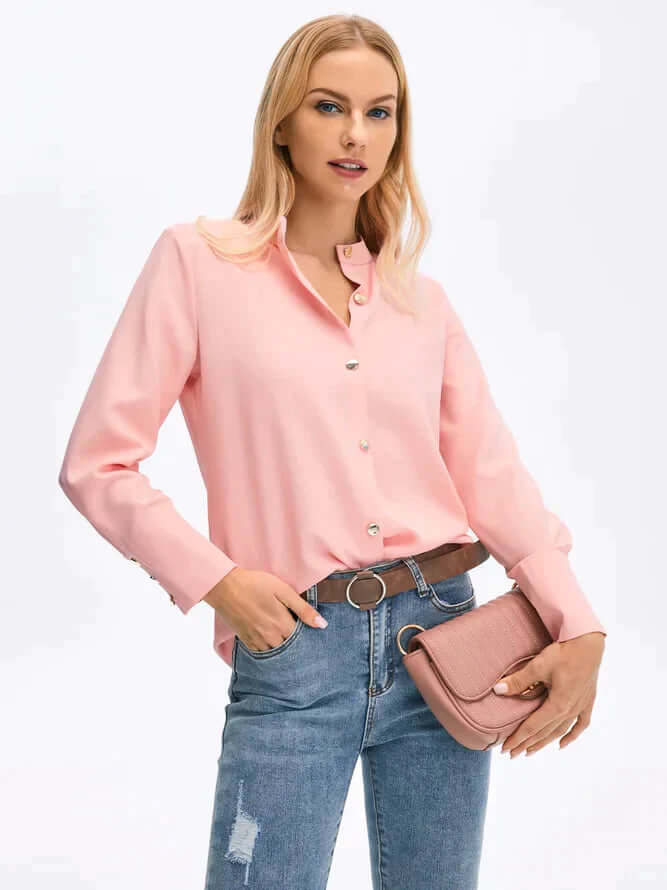 Danica | Women's High-Cuff Long Sleeve Blouse