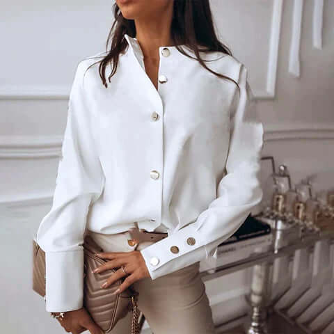 Danica | Women's High-Cuff Long Sleeve Blouse