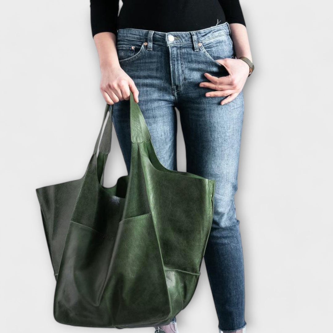 Hazel | Oversized Leather Weekender Bag