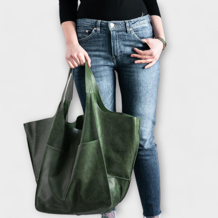 Hazel | Oversized Leather Weekender Bag