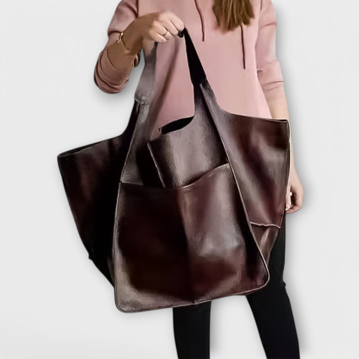 Hazel | Oversized Leather Weekender Bag