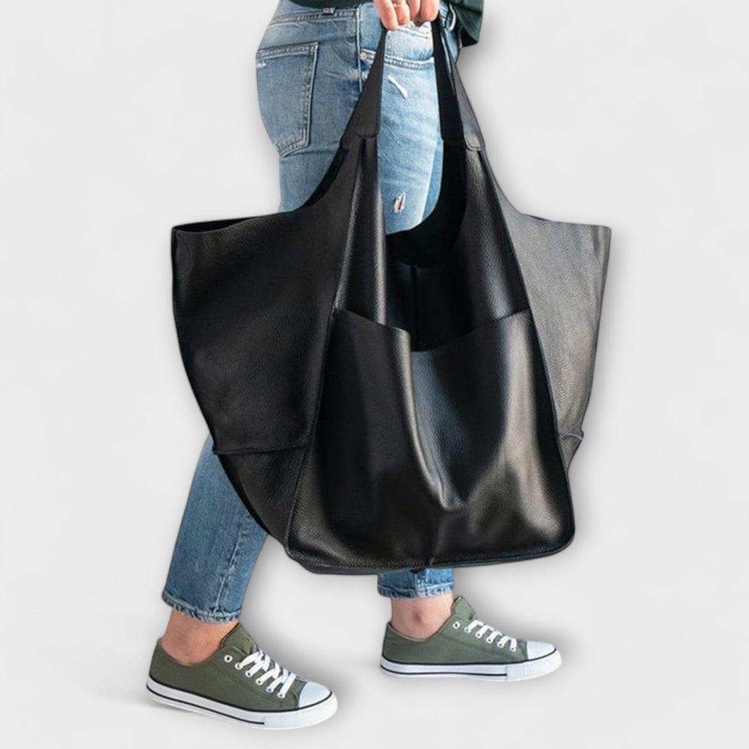 Hazel | Oversized Leather Weekender Bag