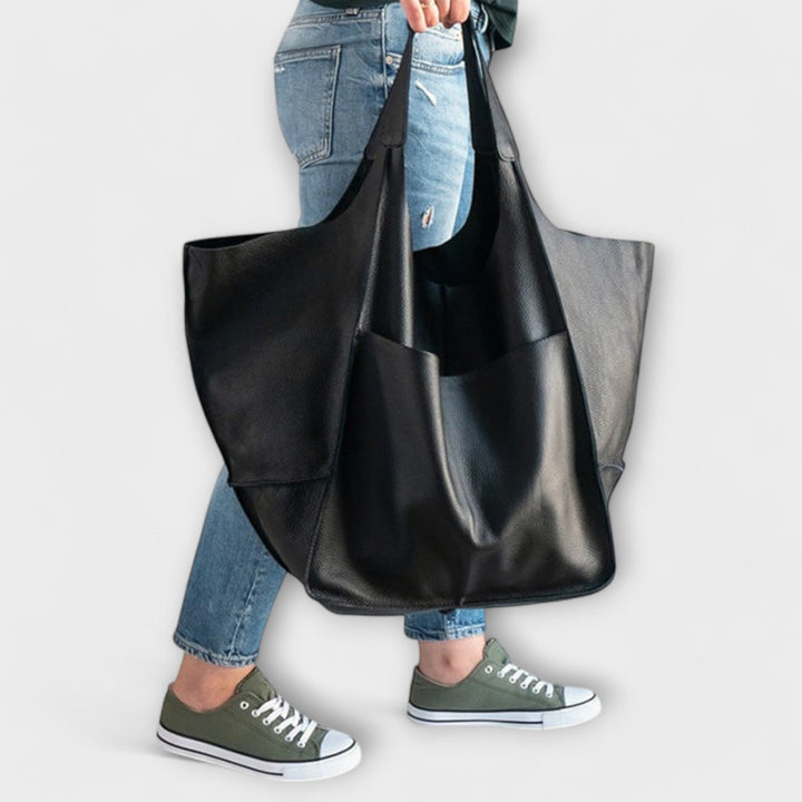 Hazel | Oversized Leather Weekender Bag
