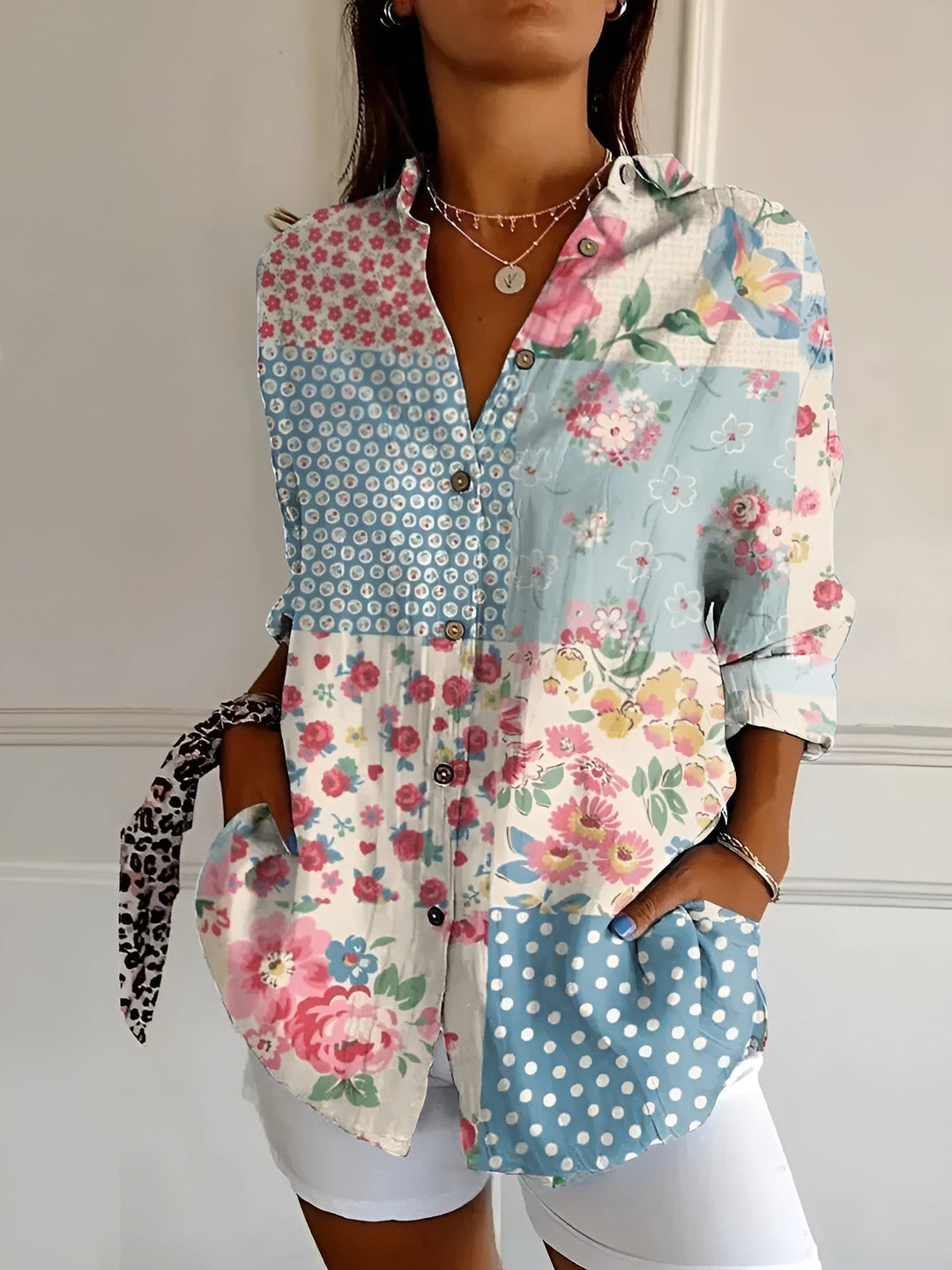 Georgia | Women Floral Button Front Blouse