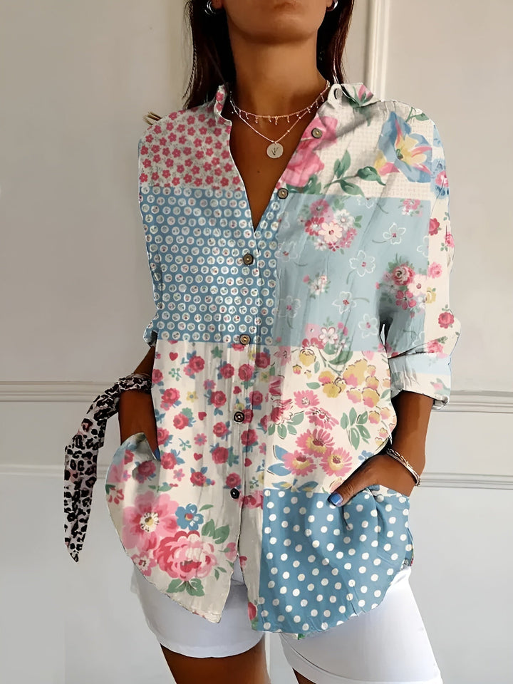 Georgia | Women Floral Button Front Blouse