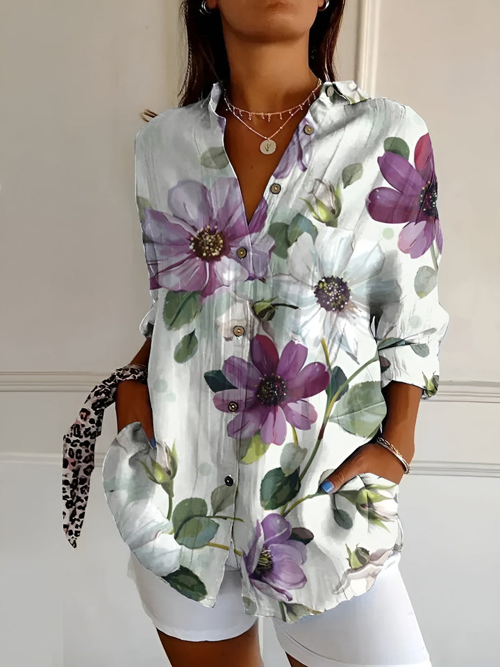 Georgia | Women Floral Button Front Blouse
