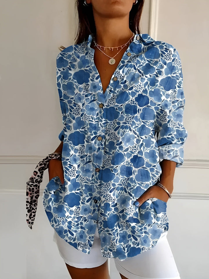 Georgia | Women Floral Button Front Blouse