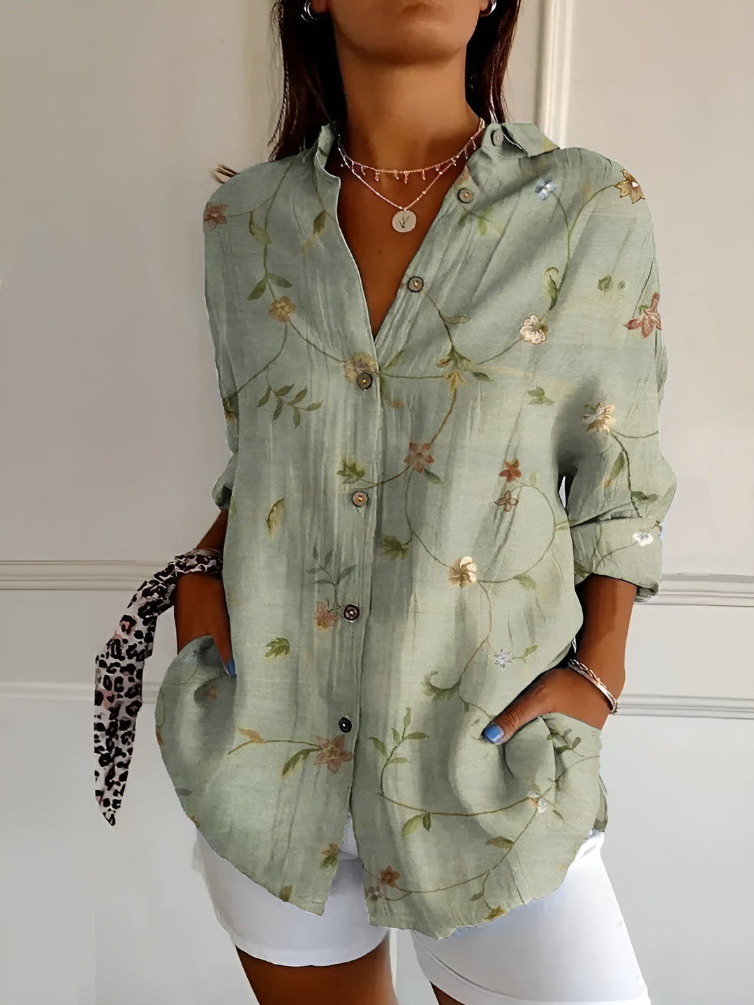Georgia | Women Floral Button Front Blouse