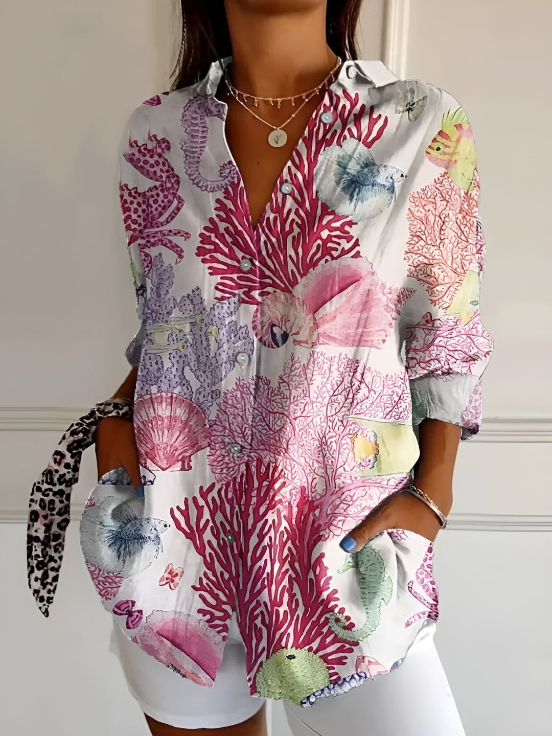 Georgia | Women Floral Button Front Blouse