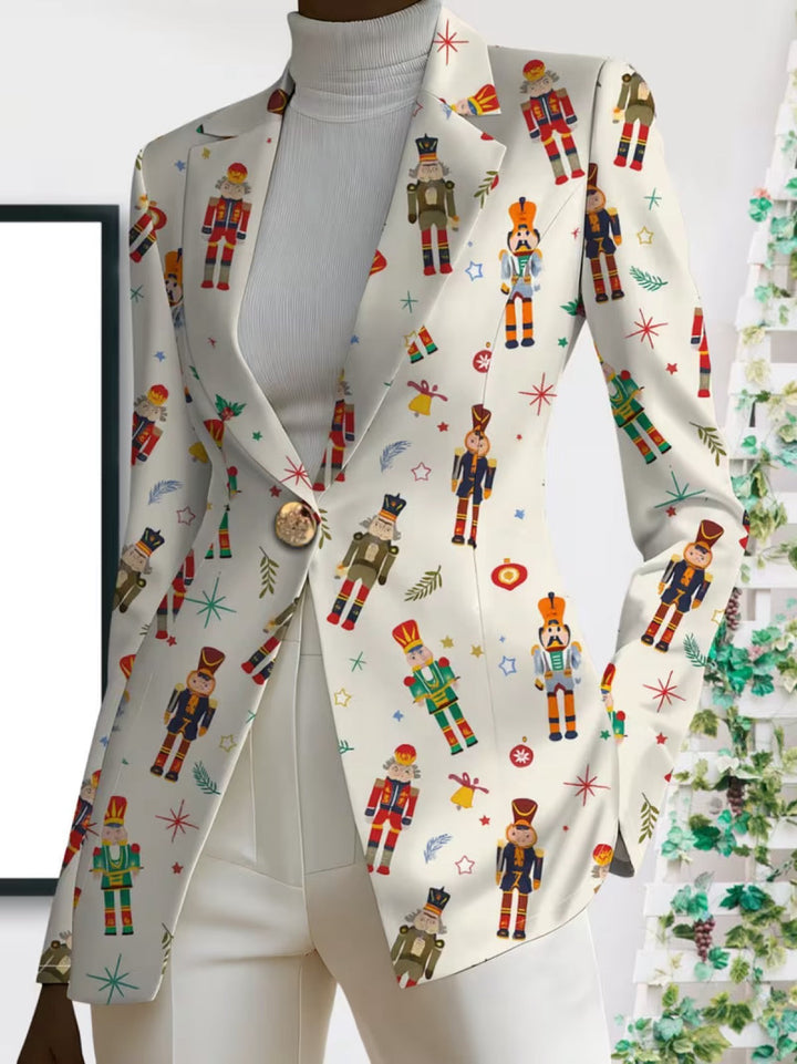 Vivenne | Nutcracker Print Blazer