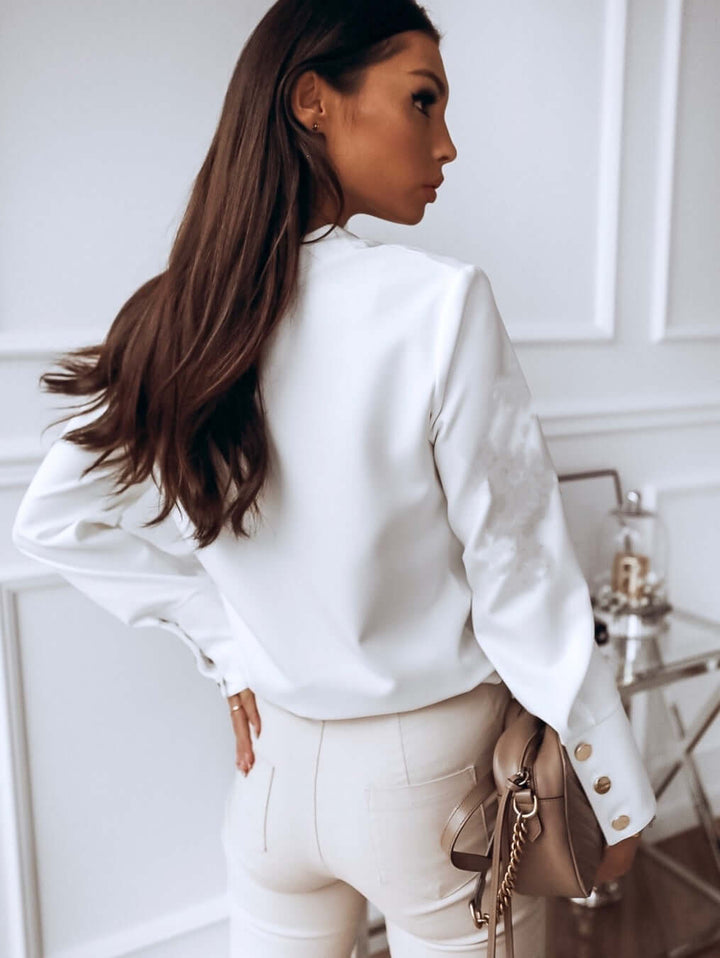 Danica | Women's High-Cuff Long Sleeve Blouse