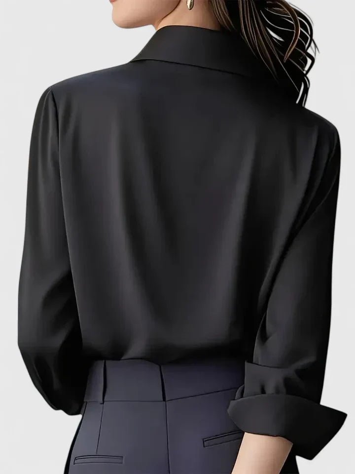 Lily | Women's Concealed Placket Satin Button-Down Shirt