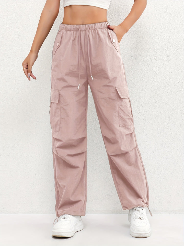 Rachel | Women's Cargo Pocket Drawstring Casual Pants