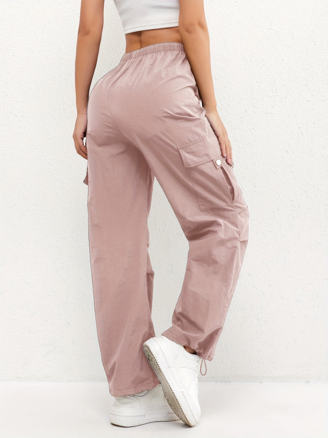 Rachel | Women's Cargo Pocket Drawstring Casual Pants