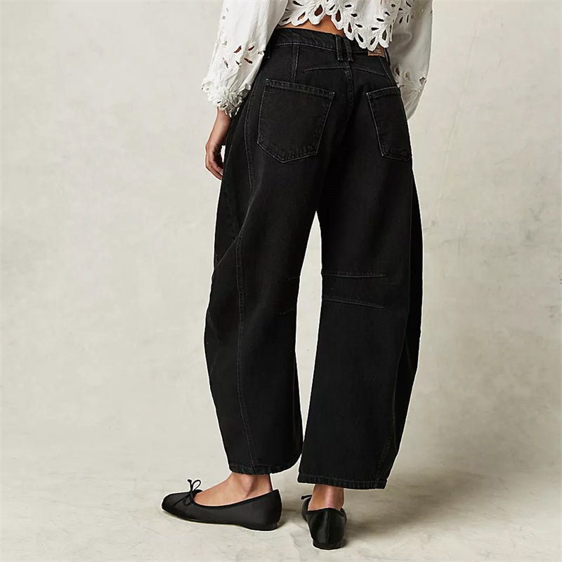 Olivia | Women's High-Waist Barrel-Leg Relaxed-Fit Denim Jeans