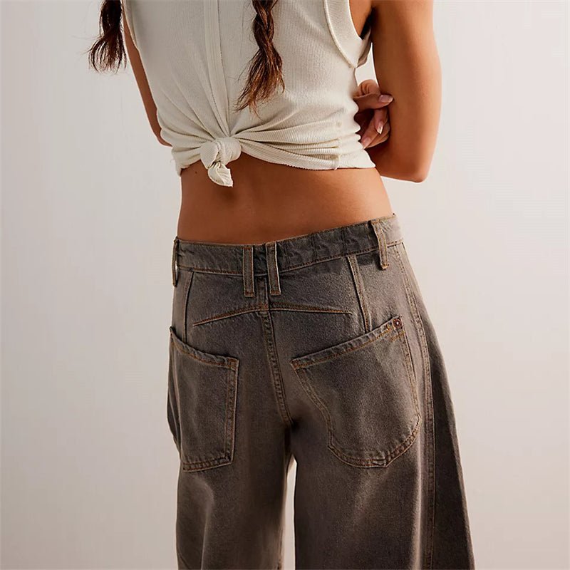 Olivia | Women's High-Waist Barrel-Leg Relaxed-Fit Denim Jeans