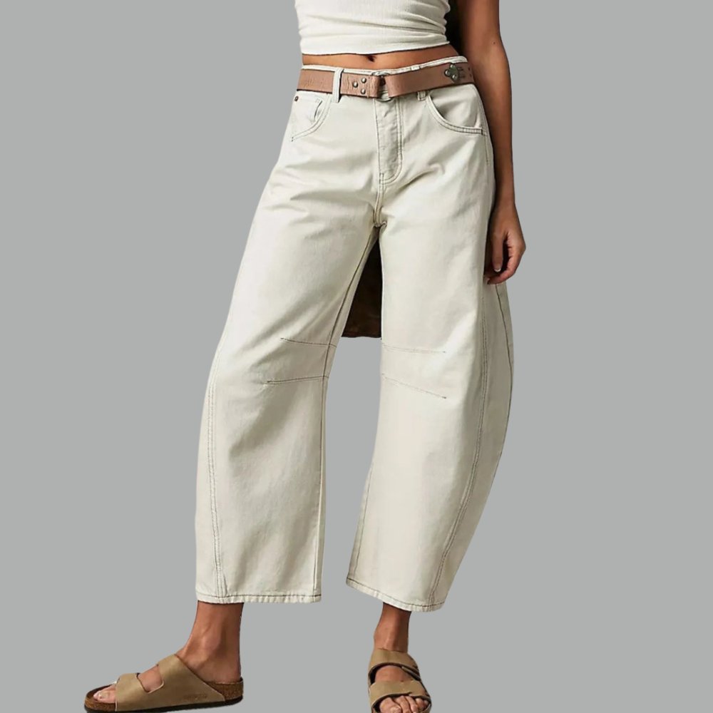 Olivia | Women's High-Waist Barrel-Leg Relaxed-Fit Denim Jeans