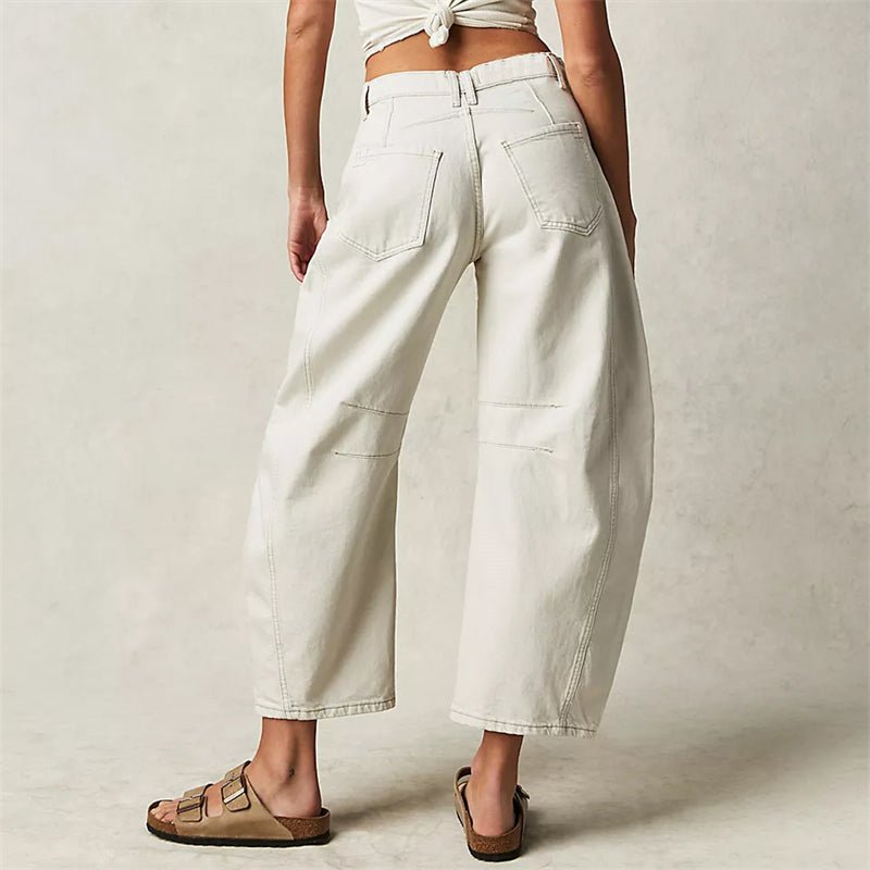 Olivia | Women's High-Waist Barrel-Leg Relaxed-Fit Denim Jeans