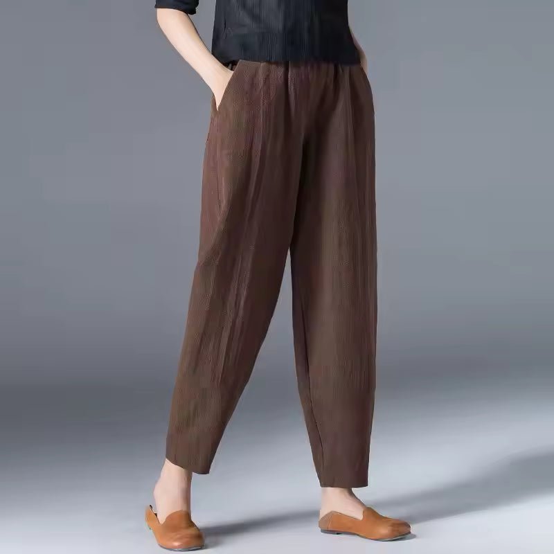 Ivy | Women's Lightweight Elastic-Waist Tapered Ankle Trousers