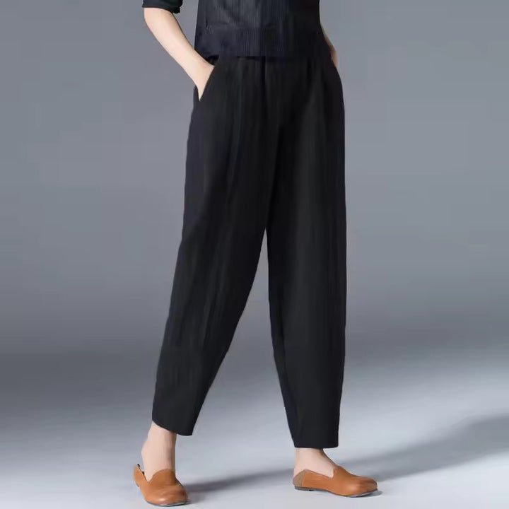 Ivy | Women's Lightweight Elastic-Waist Tapered Ankle Trousers