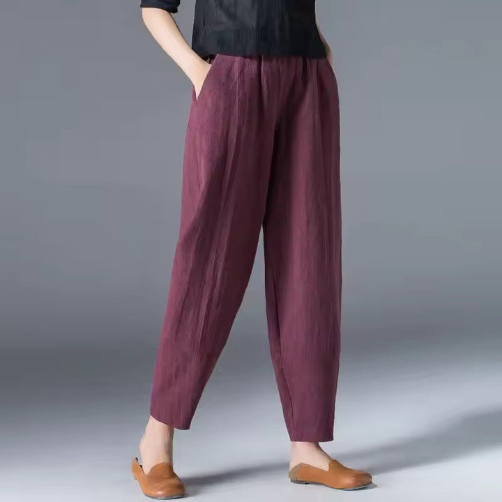 Ivy | Women's Lightweight Elastic-Waist Tapered Ankle Trousers