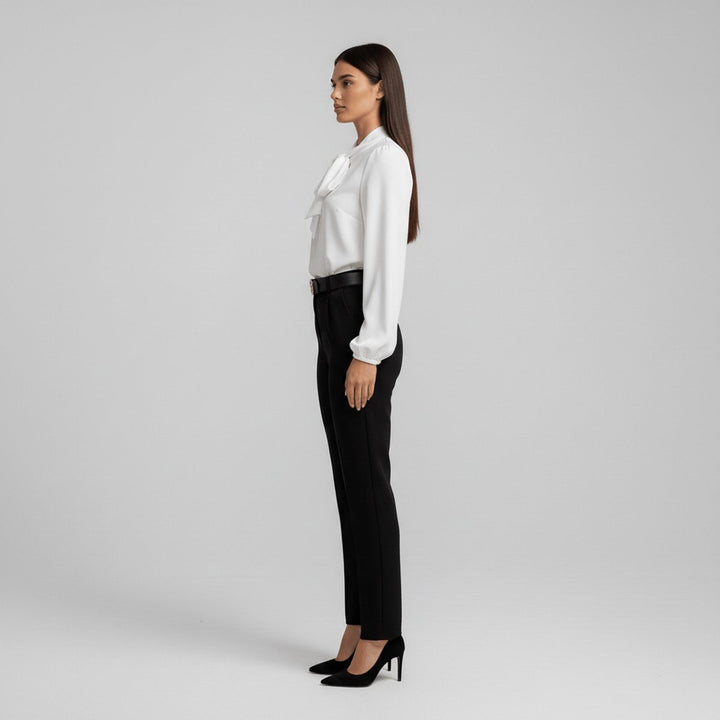 Ivy | Women's Relaxed-Fit Bow-Tie Neck Long-Sleeve Blouse